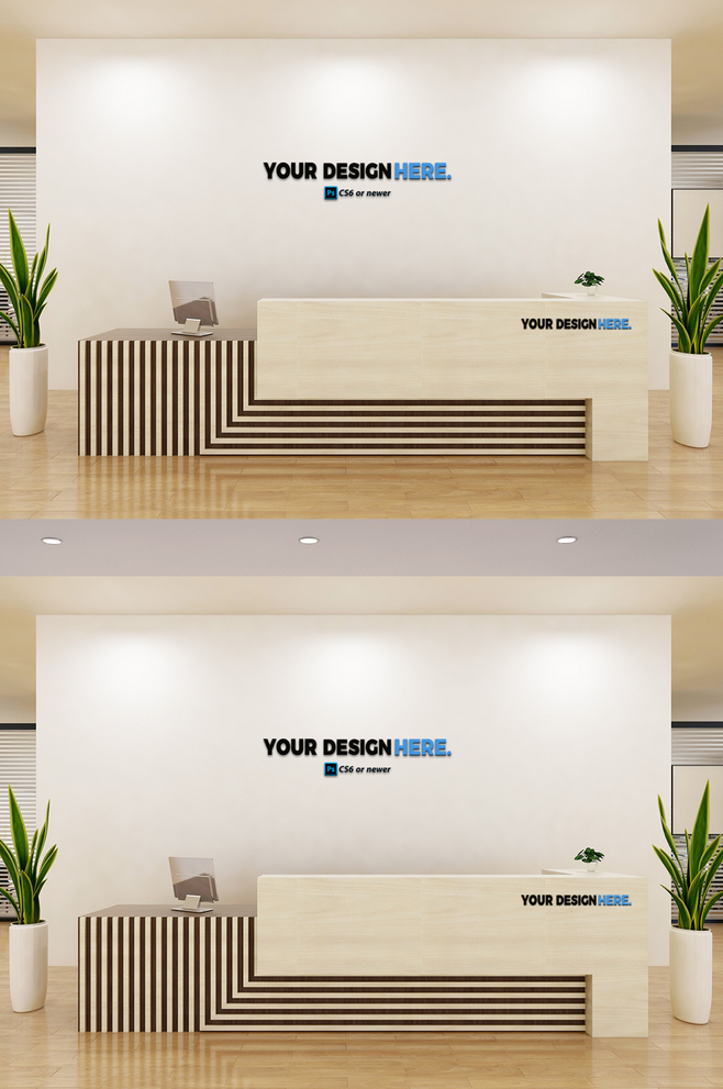 企业前台背景墙LOGO样机设计与制作指南